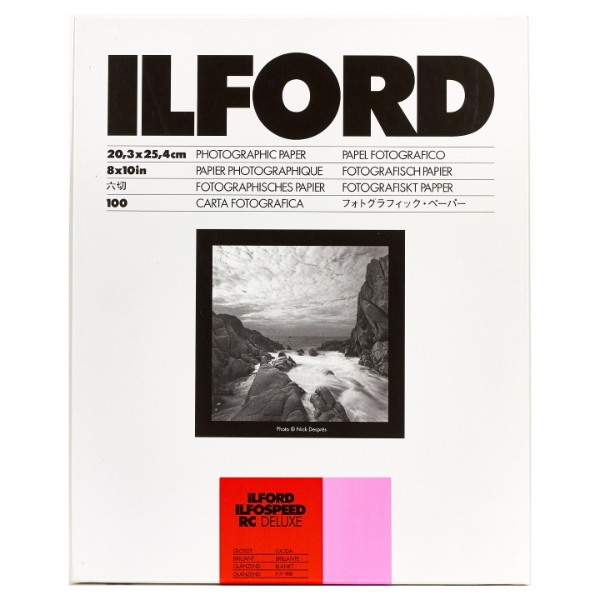 ILFORD ILFOSPEED RC DELUXE GLOSSY GRADE 3 8X10" 20.3X25.4CM 100 SHEETS