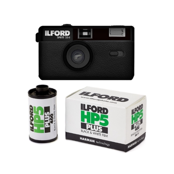 ILFORD SPRITE 35-II CAMERA BLACK HP5 24 EXP