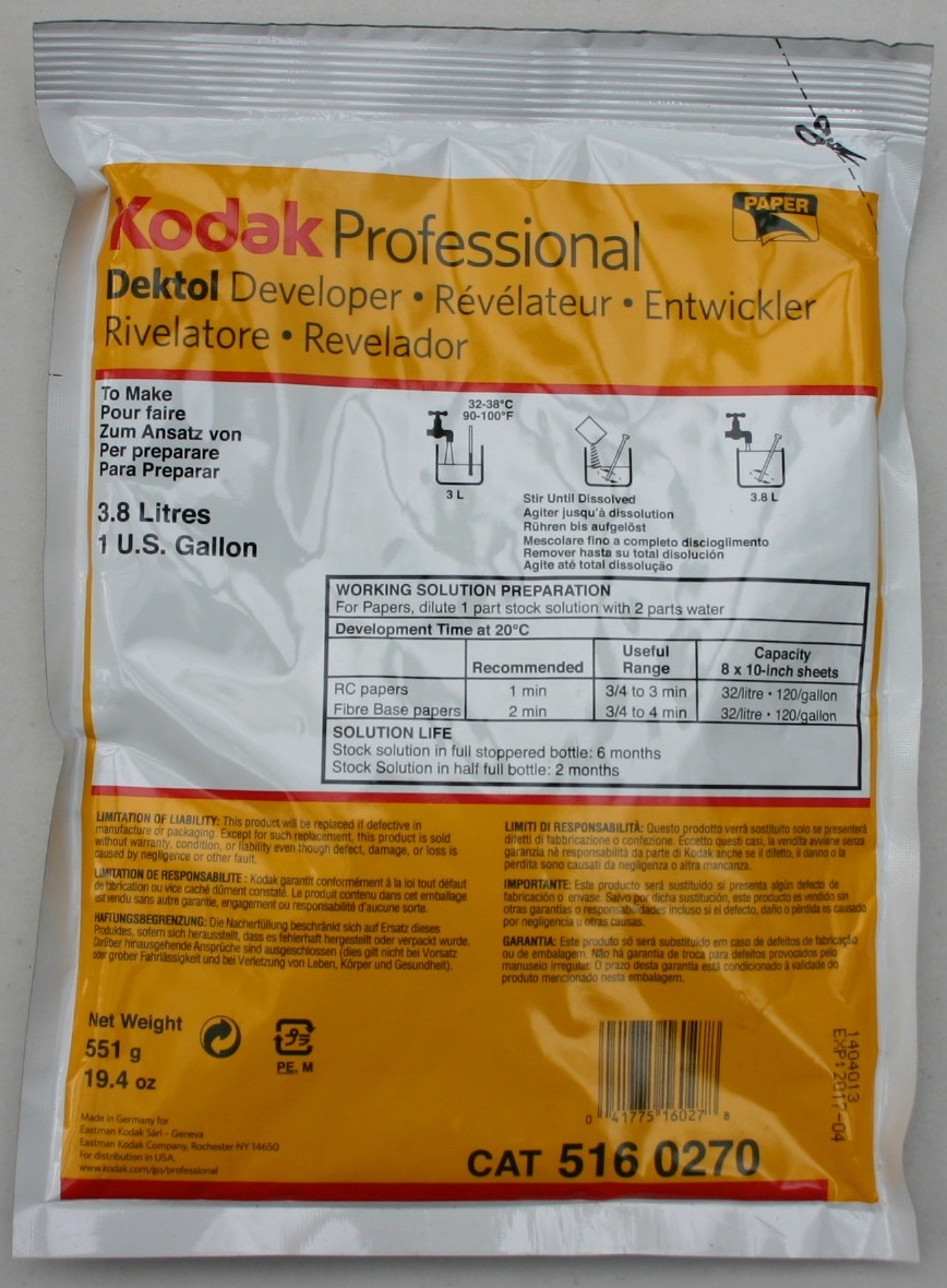 KODAK DEKTOL PAPER DEVELOPER