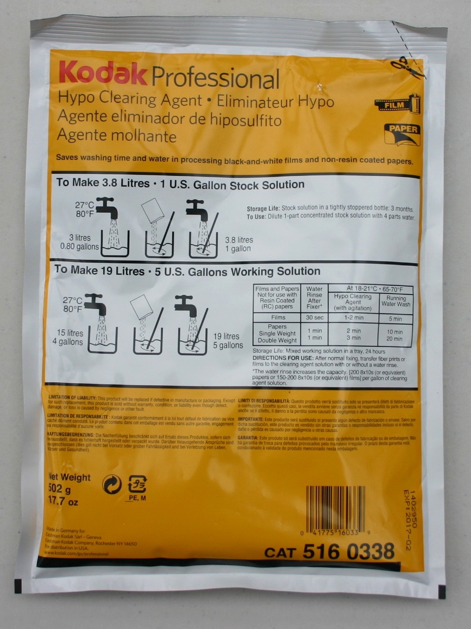 KODAK HYPO CLEARING AGENT 3.8 LITRE