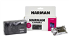 HARMAN REUSABLE 35MM CAMERA  / FLASH WITH TWO ROLLS OF 400 36 EXPOSURE FILM