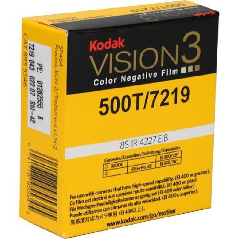 KODAK FILM VISION3 500T COLOR NEG FILM 7219 SUPER 8