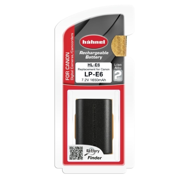 HAHNEL LP-E6 1650MAH 7.2V BATTERY FOR CANON