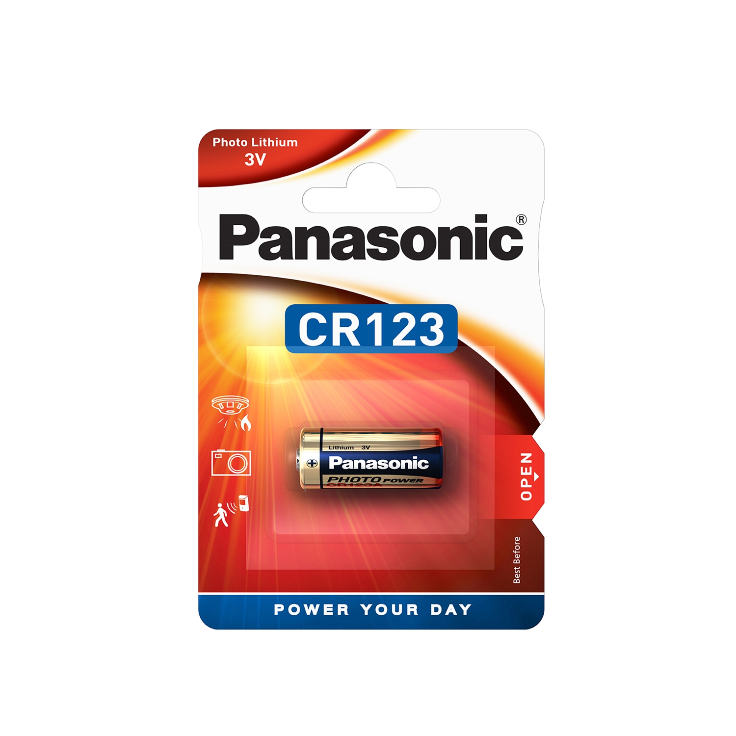 PANASONIC CR123A 3V LITHIUM CAMERA BATTERY