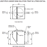 DARKROOM UNDER SINK DILUTION TANK 50 LITRE