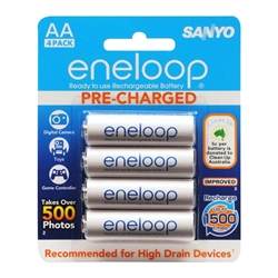 PANASONIC ENELOOP AA 4 PACK RECHARGEABLE BATTERIES