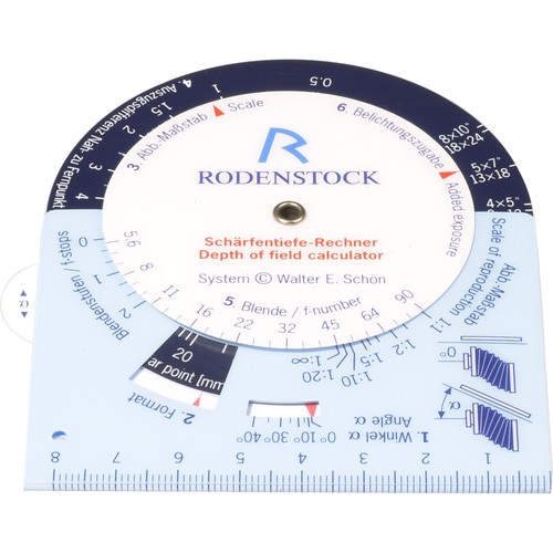 RODENSTOCK DEPTH OF FIELD CALCULATOR