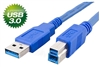 USB 3.0 CABLE TYPE A TO B M/M  BLUE 3M